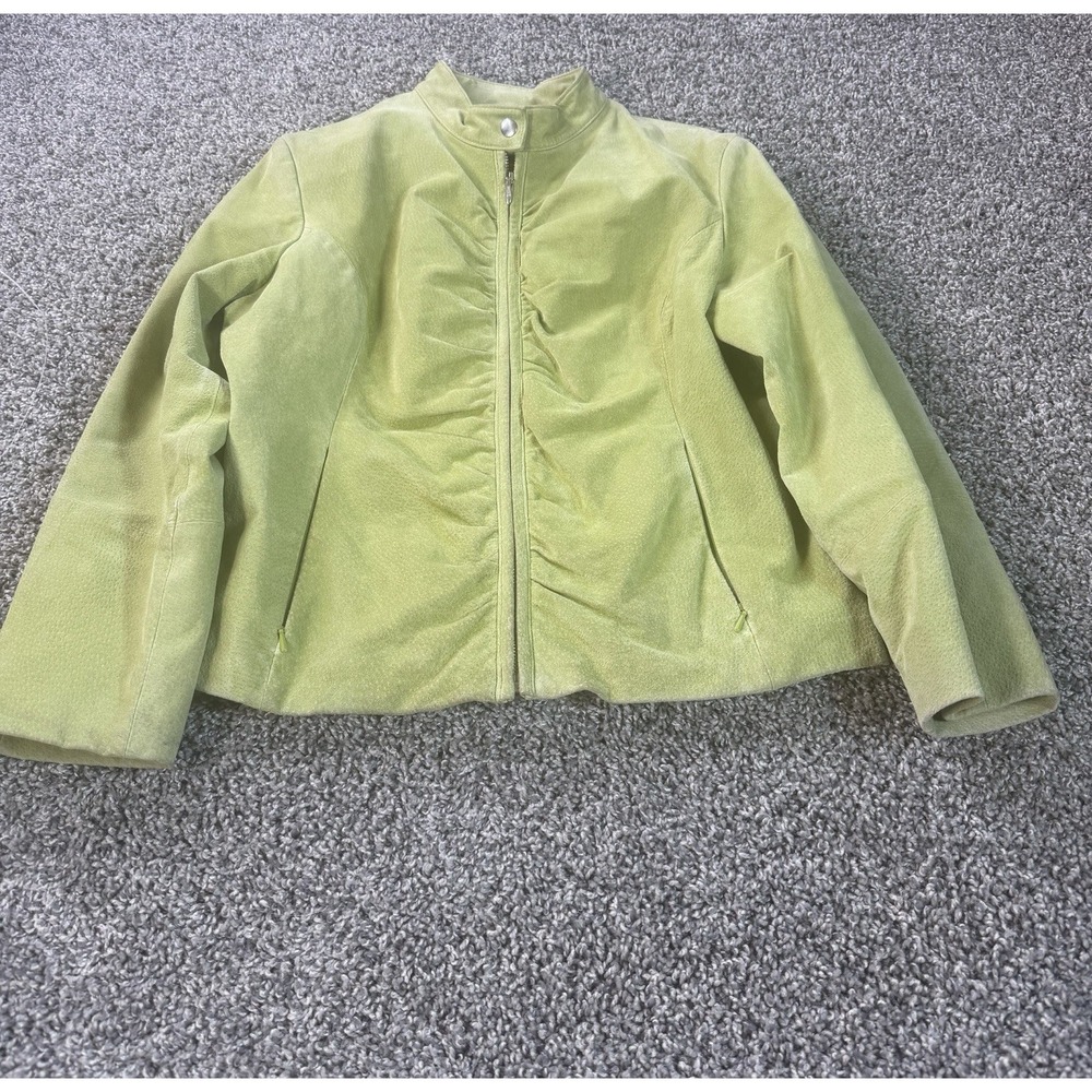 Vintage Y2K Wilson's Leather Maxima Suede Jacket Women's Size XL Green